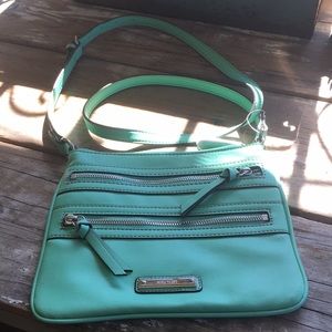 Mint green/turquoise Nine West crossbody purse